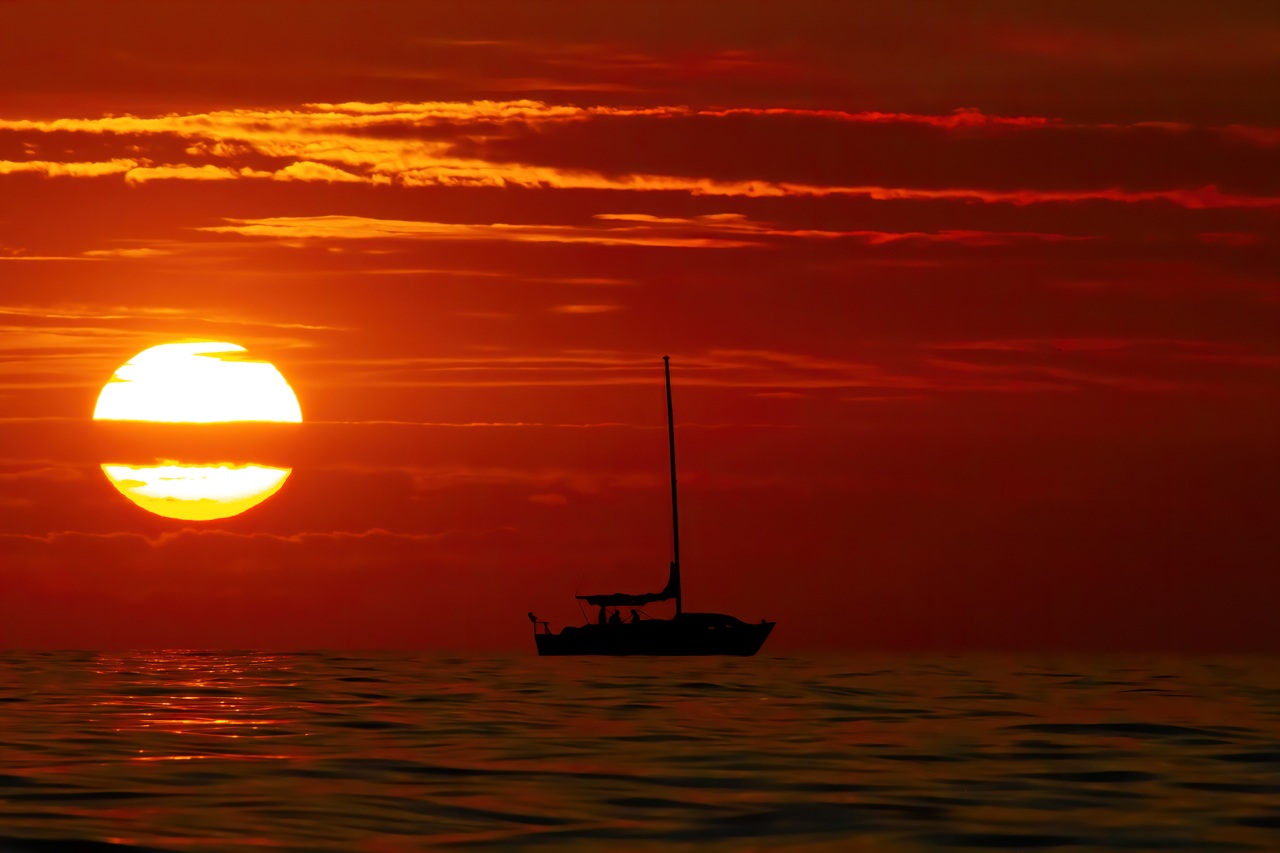 Sailing at Sunset - Mary Johnson - SPCC