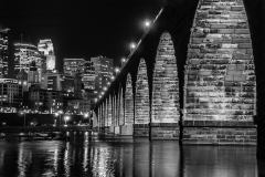 Honorable Mention - Stone Arch Bridge at Night - Alan	Kiecker - Minnesota Valley Photography Club