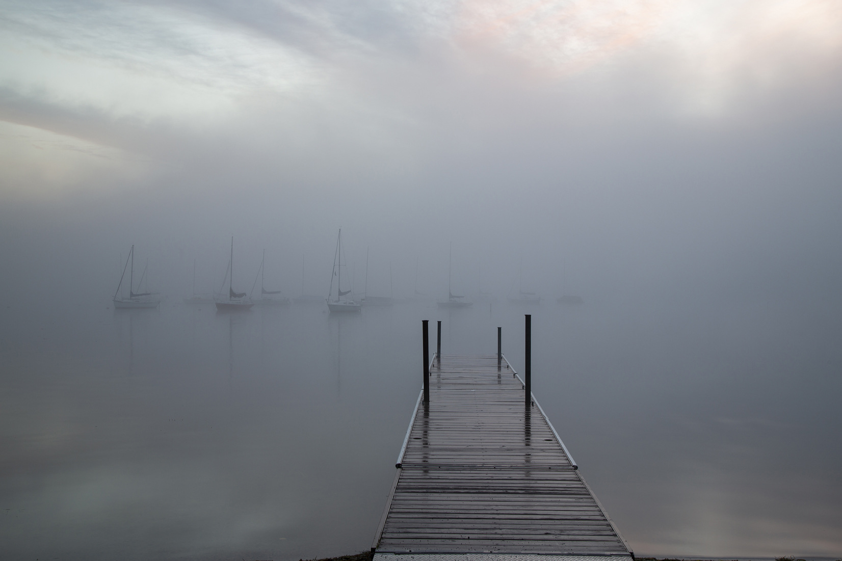 Sailboats in Fog - Ron Johnson - MNPC